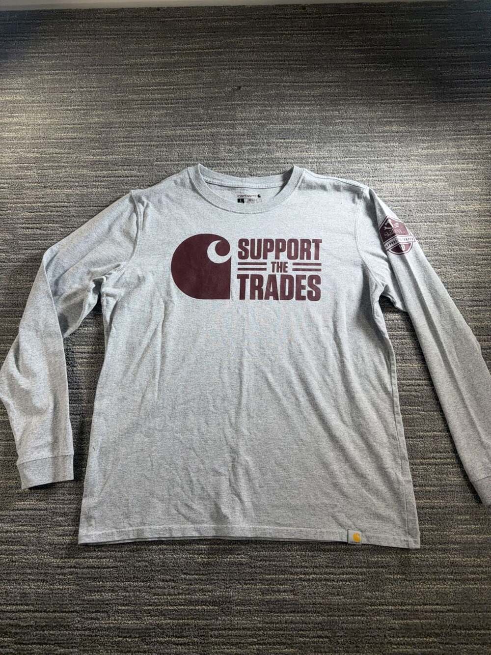 Carhartt Support The Trades SkillsUSA Long Sleeve T-Shirt Size L (12-14)